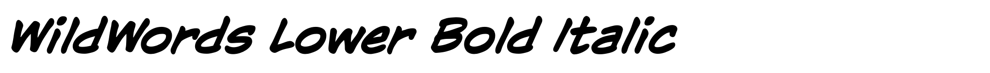 WildWords Lower Bold Italic image